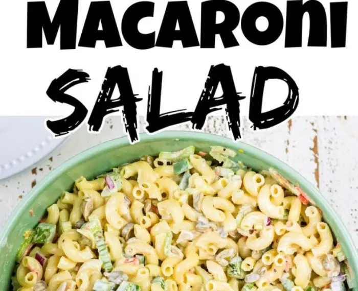 Tasty salad with macaroni