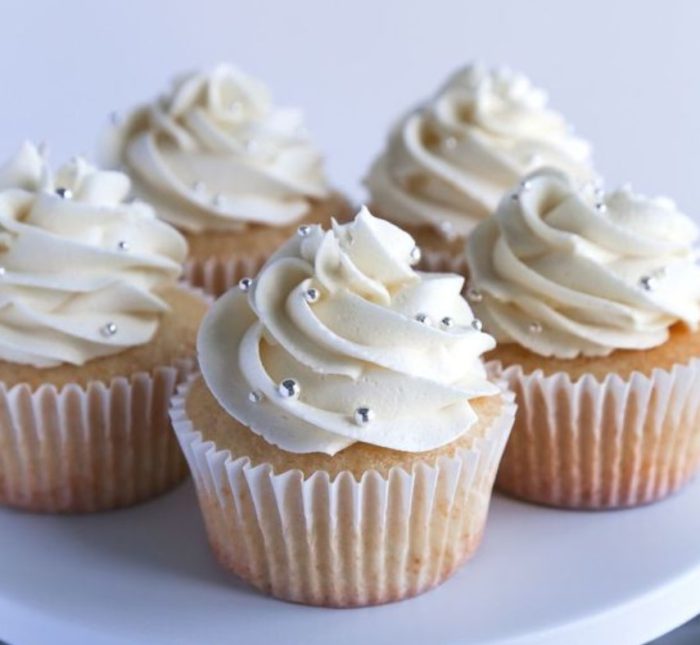 Wedding cake with cupcakes
